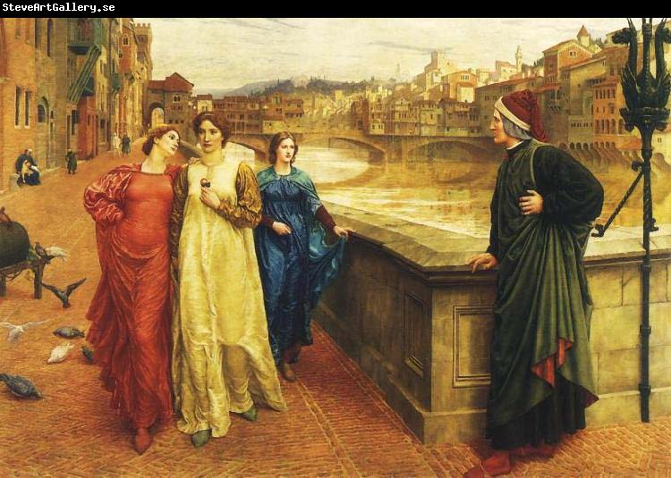 Henry Holiday Dante meets Beatrice at Ponte Santa Trinita